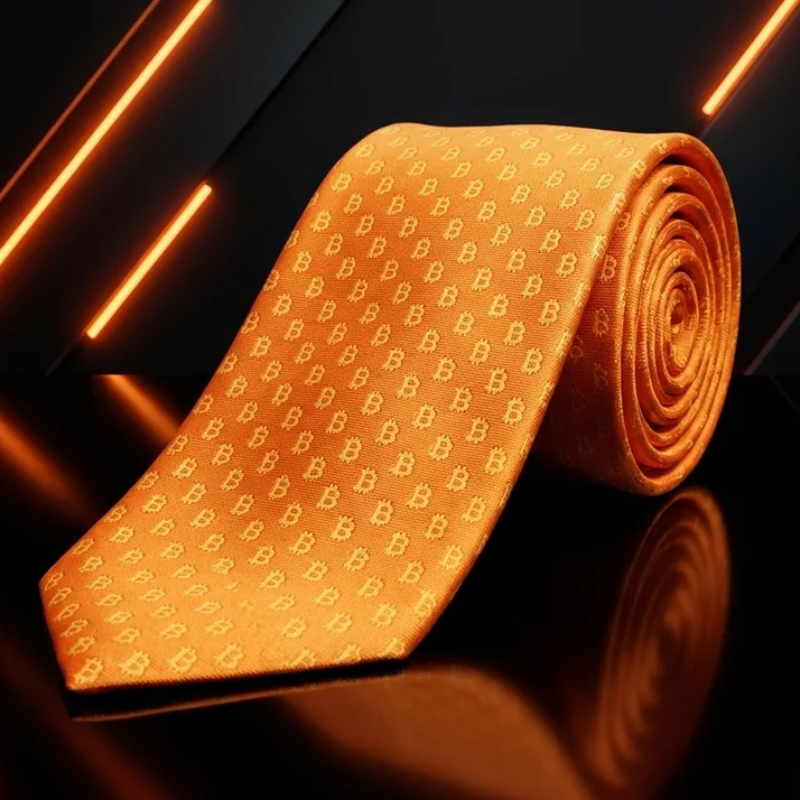 Strategy Silk Bitcoin Tie