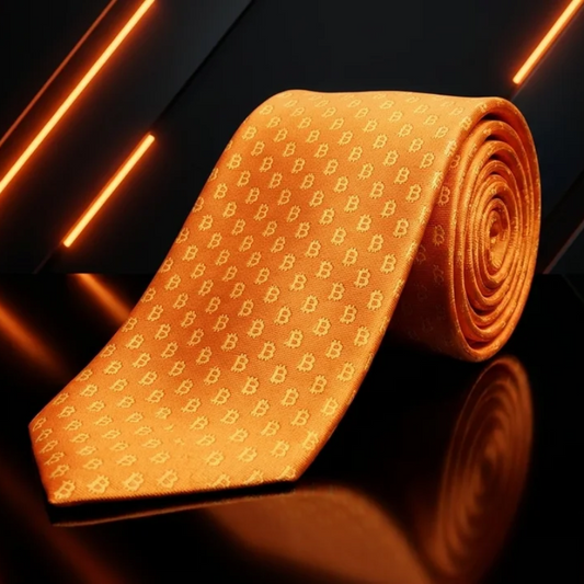 Strategy Silk Bitcoin Tie